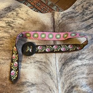 Hadley Pollet Floral Suede Belt